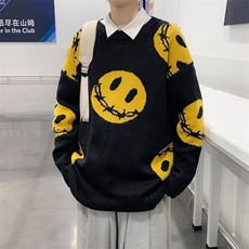 毛衣男港味2023秋季复古日系加厚毛衣宽松版G9944P40，男装针织衫/毛衣，星座1116-2