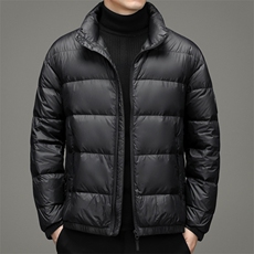 2023冬季新款中年男休闲羽绒服男短款保暖羽绒服外套YL6048-225，男装羽绒服，电商B212（原钱塘6029）