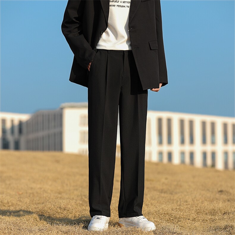 217-2-HK2358春季新款直筒休闲裤男小西裤垂感西装裤，男装西服套装，星座217-2