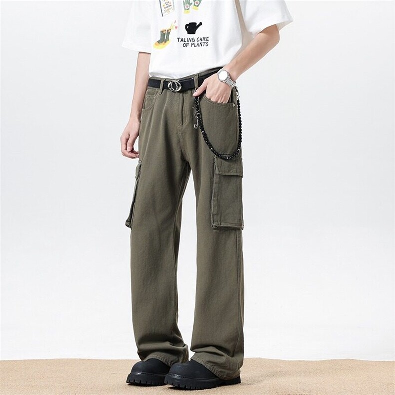 cleanfit工装裤男2025夏新款美式复古潮牌直筒休闲裤子K6304-P47图片