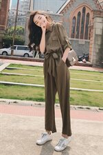 2021夏季新款军绿色连体裤8605-7023，女装连体裤，浙宝225