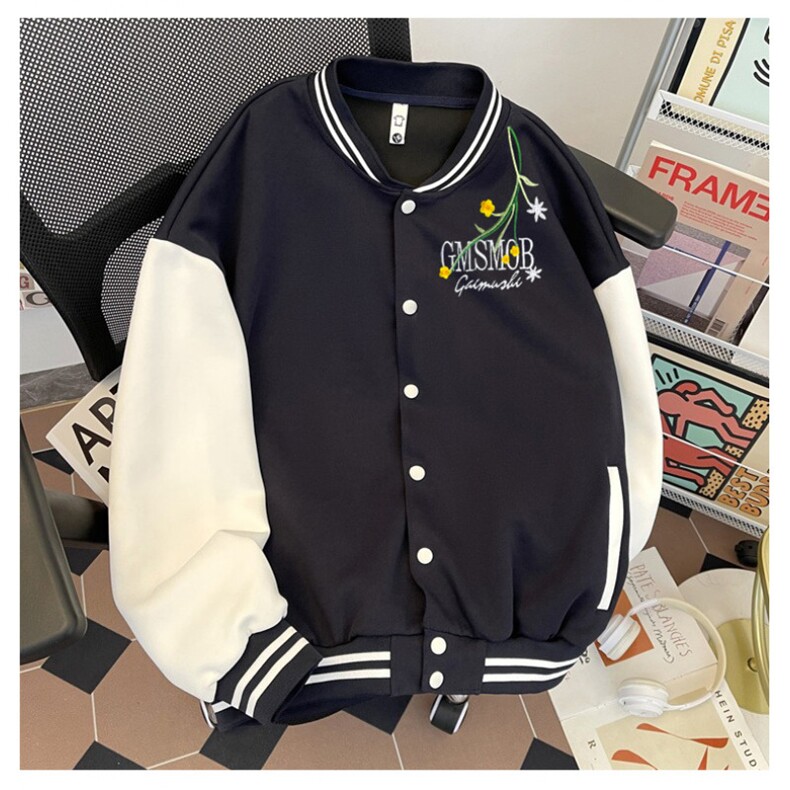 J9963-P70美式嘻哈高质量刺绣宽松潮牌棒球服夹克,女装卫衣/绒衫,星座617A-2