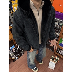 现货高品质美式冬季重磅座山雕大毛毛领pu皮棉衣男女加厚外套，男装皮衣，电商A486-1
