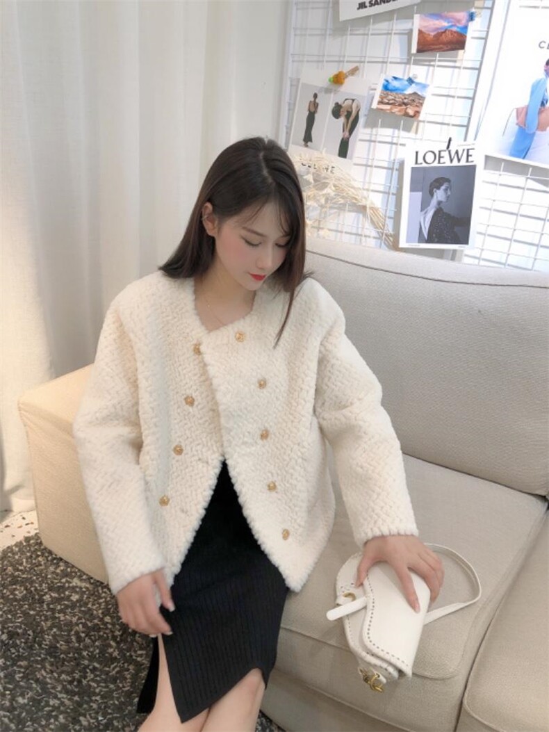 DINOBIENS/冬装小香风皮毛一体外套，其它，迪诺比亚