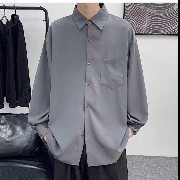 夏款男冰丝衬衫宽松休闲长袖衬衣CS610P30,男装衬衫,星座1013-1