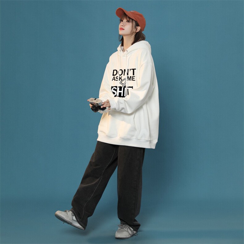 美式复古字母印花LOGO男女情侣潮牌连帽卫衣,男装卫衣,星座310A-4