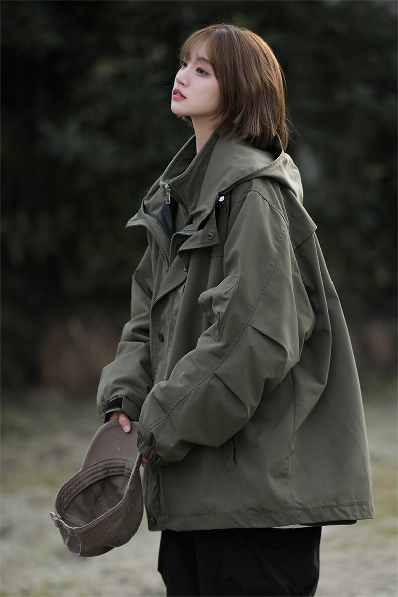 C2015-TP90控158-秋季户外冲锋衣女Cityboy宽松潮牌日系夹克男,男装夹克,电商A102-1