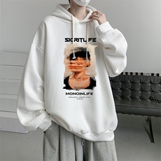 连帽卫衣男大码运动服帽衫外套WY2213-P35加绒款-P40，男装卫衣，电商A040