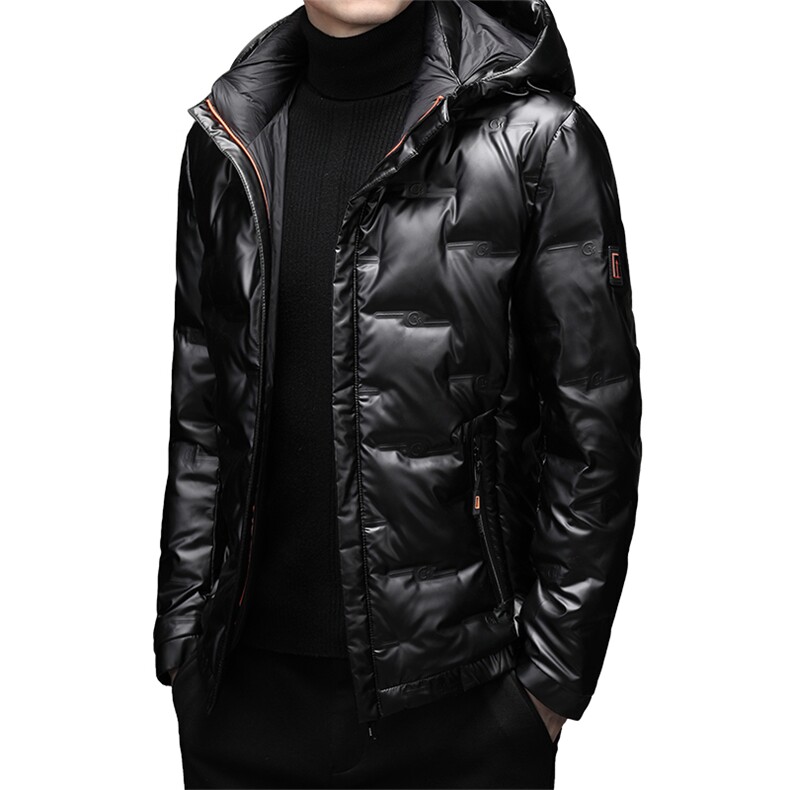 中年男脱卸帽亮面羽绒服男冬装外套白鸭绒爸爸装上衣XXH2065-P280，男装羽绒服，电商B212（原钱塘6029）