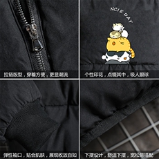 MY16090-P100加厚加绒连帽衣男大码服男面包服男网格挂拍，男装棉衣，电商A040A