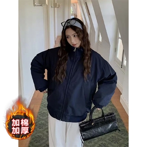 美式bomber飞行棉服外套男女款冬季加厚保暖棉衣宽松短款立领夹克图片