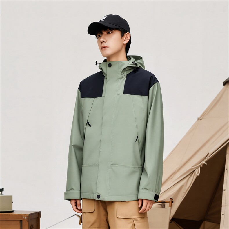 三合一冲锋衣连帽防风外套单夹克休闲外壳硬壳星座1512-2881-P40，男装夹克，星座1512