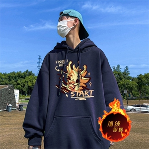 龙年新年卫衣 冬季美式加绒加厚连帽卫衣外套DL1800特P35加绒特40图片