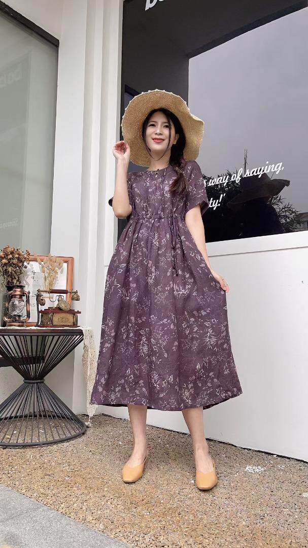 纯苎连衣裙小衫裤子裙子衬衣 时尚风 风淑女风休闲风，女装连衣裙，川哲