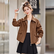 小个子短外套2026年春季女士短款皮衣外套休闲风夹克，女装短外套，悦祺