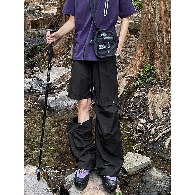 高街简约复古长短裤美式潮流个性可拆卸裤子K555TP45控68,男装休闲裤,电商A102B