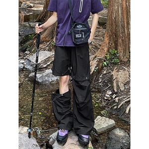 高街简约复古长短裤美式潮流个性可拆卸裤子K555TP45控68图片
