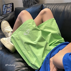 港风夏新款多色沙滩裤抖音多巴胺宽松短裤B315-K23353-特p20控38，男装休闲裤，电商B315