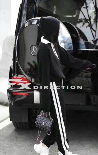 白条休闲卫裤，女装休闲裤，欧妮卡蒂蔓