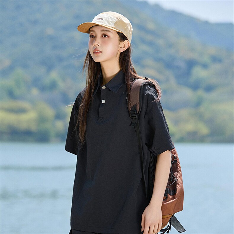宽松polo衫复古上衣夏季新款短袖纯色T恤情侣装A406T6067特P35,男装T恤,星座309（原A406）