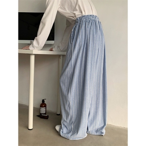 现货！巴家秋冬绒面慵懒风条纹休闲裤KZ36-P78图片