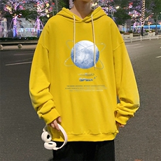WY2241-P35纯棉连帽卫衣男大码运动帽衫宽松薄外套男，男装卫衣，电商A040