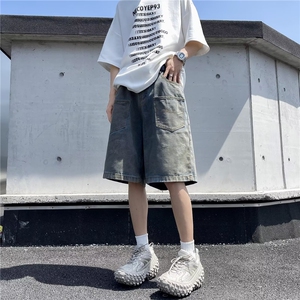 2024美式牛仔裤男款直筒短裤潮 D3123 P45图片