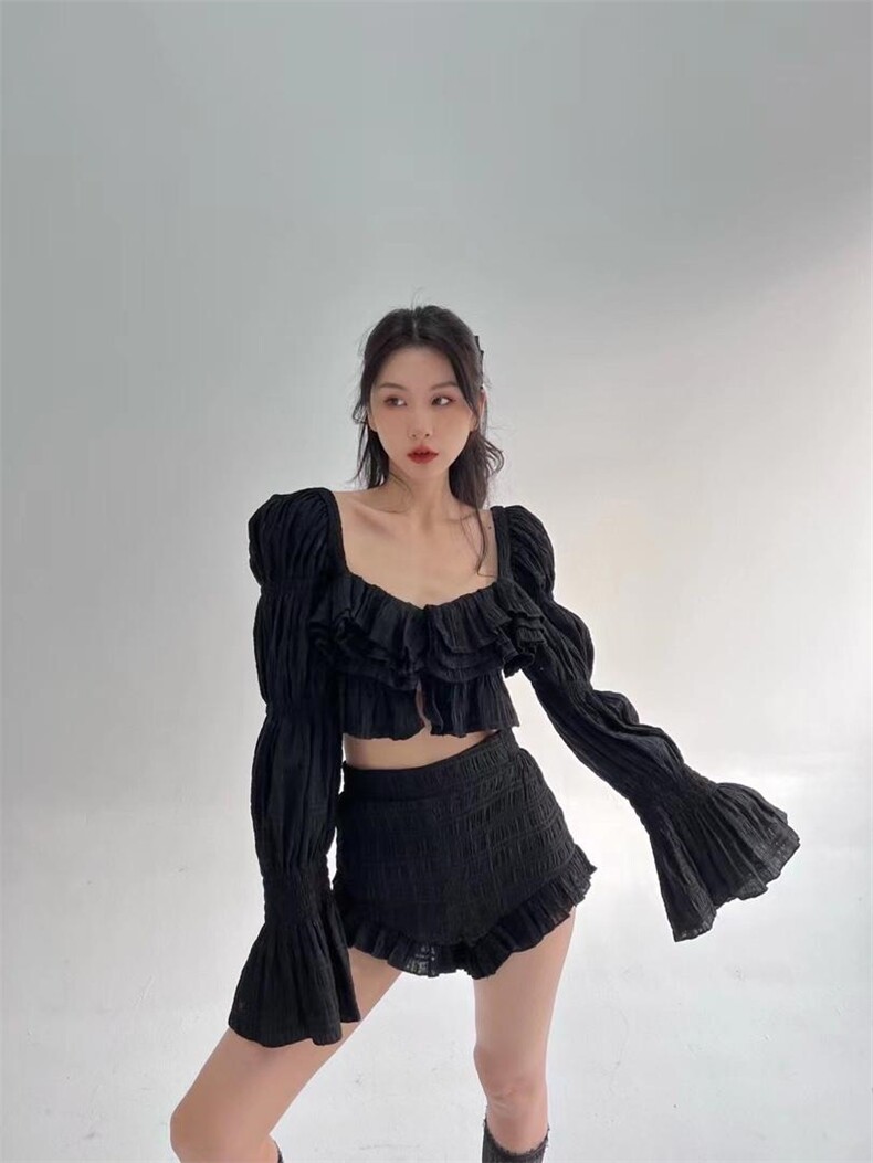 方领三色套装，女装职业装，HE