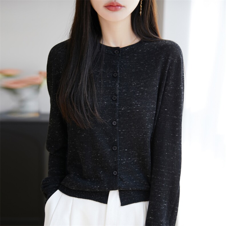 一线成衣无缝夏季薄款圆领短袖针织开衫防晒衣女宽松显瘦短外搭潮,针织衫/毛衣,东远绒业