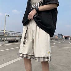夏季新款运动短裤男ins简约百搭休闲裤子宽松直筒五分裤K3388-P26，男装休闲裤，星座512-3
