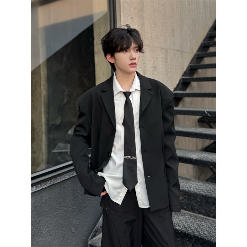 C316XZ50211P98夏秋新款修身短款外套西服显高西装黑色,男装西服,电商C316