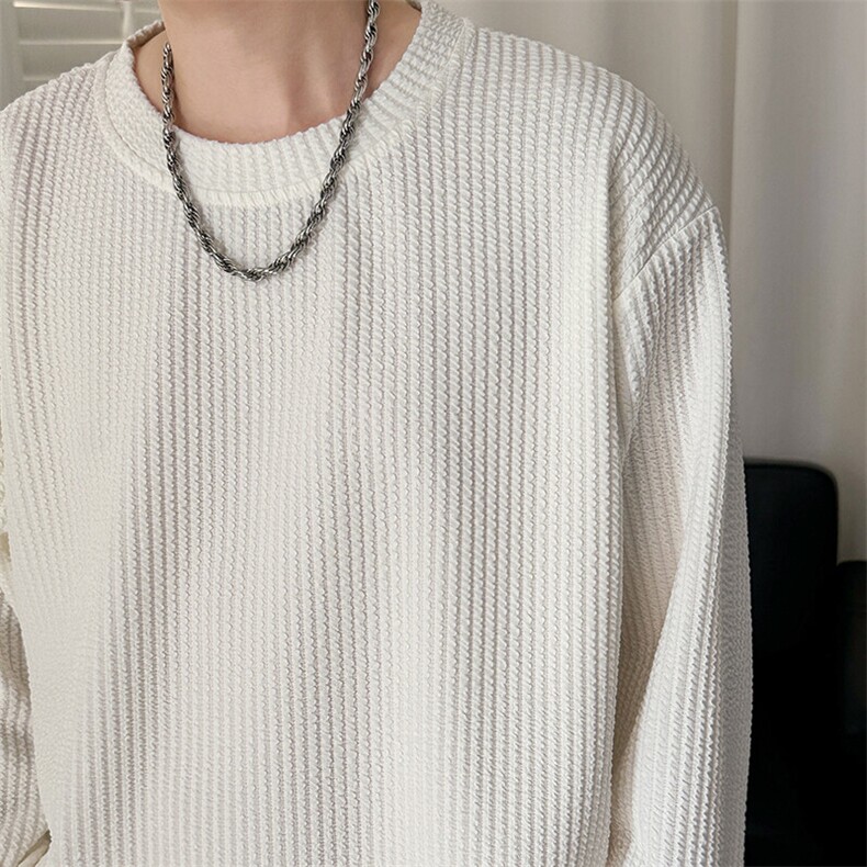 现货重磅400g高品质大码长袖T恤男垂感打底衫T33特批P40加绒，男装T恤，电商A351