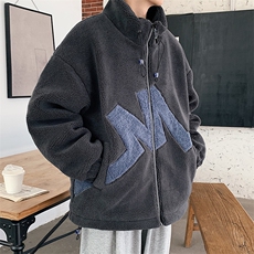 中性风立领羊羔绒棉服冬季cityboy加厚棉衣男女同款M8865-P100，男装棉衣，星座717