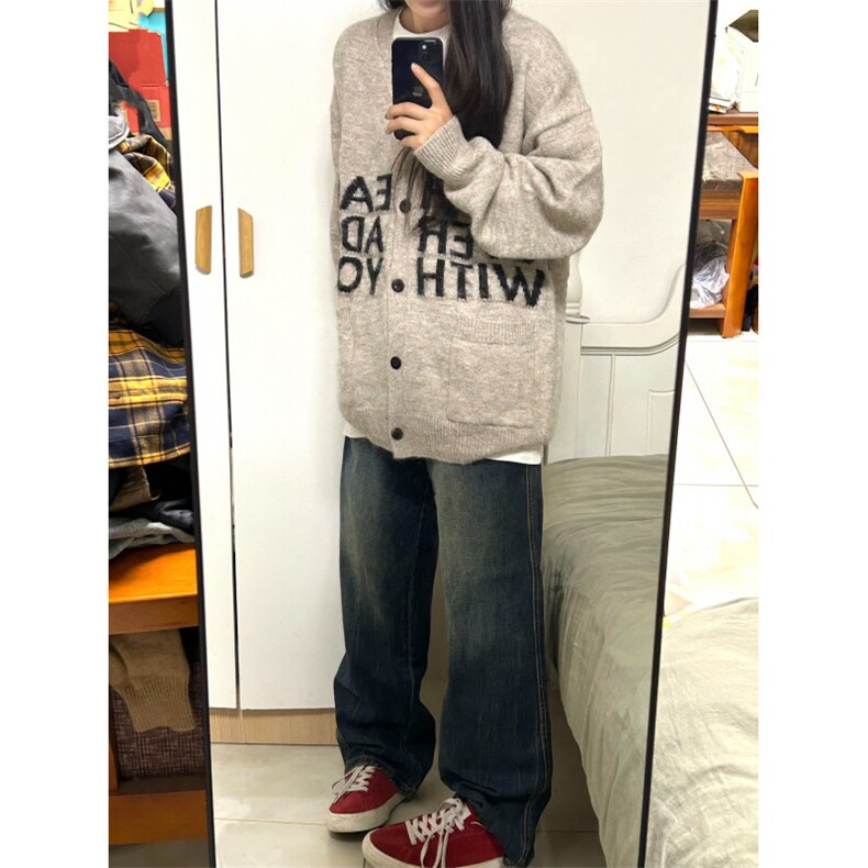 【有货】MY452HH-特P58秋冬高级感慵懒风开衫毛衣男美式针织外套,男装针织衫/毛衣,星座1007（原301D）