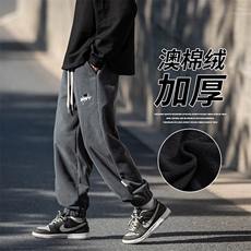 2024冬新款cityboy日系加绒加厚宽松束脚休闲运动裤K251-P45控78，男装休闲裤，星座914-3