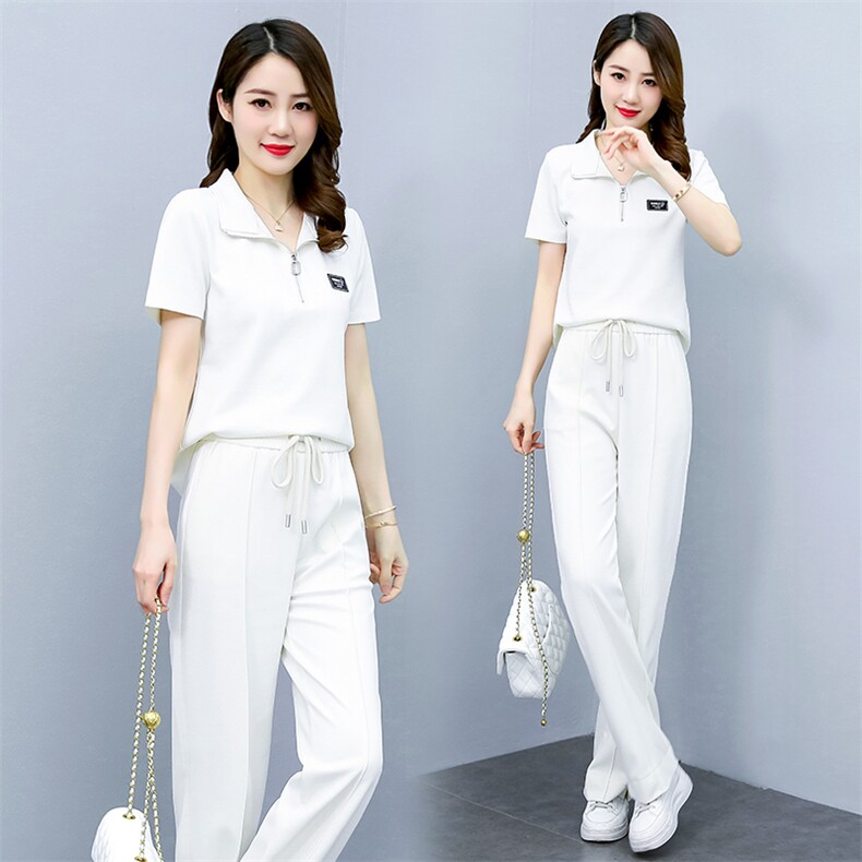 2024夏季新款时尚气质两件套休闲套装女宽松显瘦百搭运动服,女装套装/套裙,依如秀(原杭风阁)