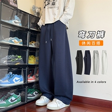 2026春季新款高街320g重磅华棉弯刀裤男K24154-特P30建议零售价78，男装休闲裤，电商A001-1