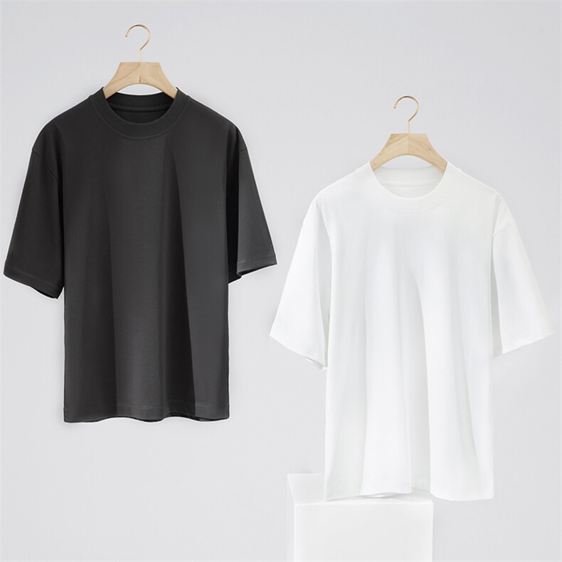 新款230克索罗娜冰感功能T恤男女同款夏季冰凉透气休闲运动五分袖，男装T恤，电商A110