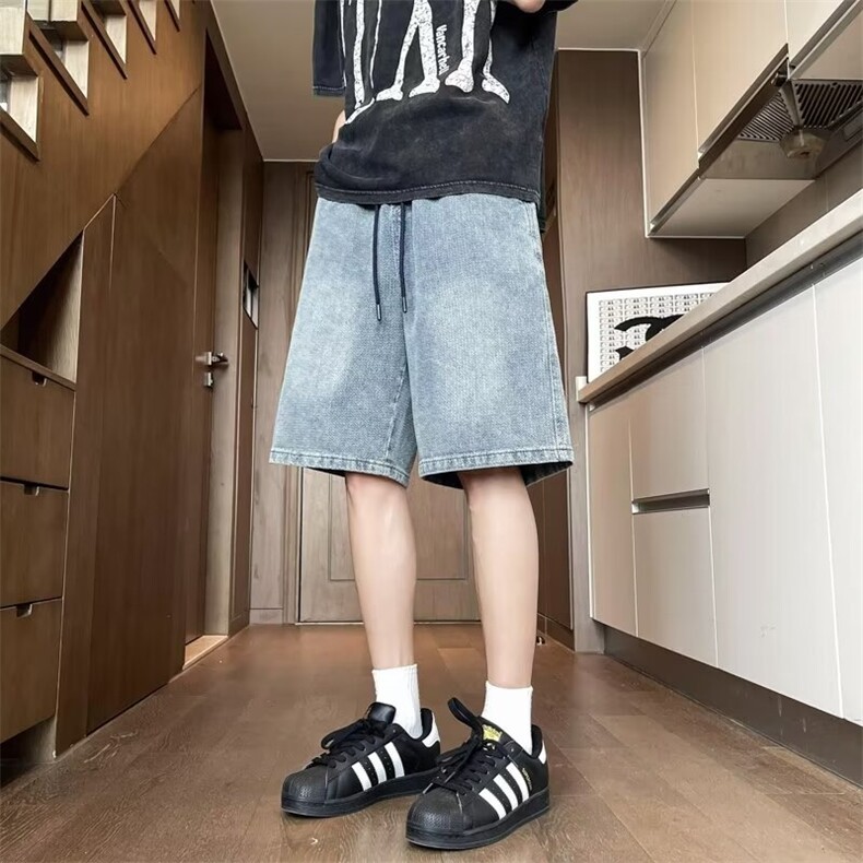2024美式牛仔裤男款春季短裤潮ND225P42,男装牛仔裤,星座1116-2