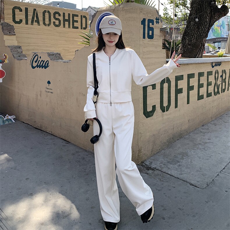 秋季时尚女修身休闲裤上衣显瘦2025新款运动搭配一整套，女装运动套装，慧峰