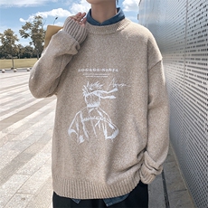 ！2023秋冬新款男士卡通印花圆领毛衣加厚品质针织衫M211P45，男装针织衫/毛衣，电商B220