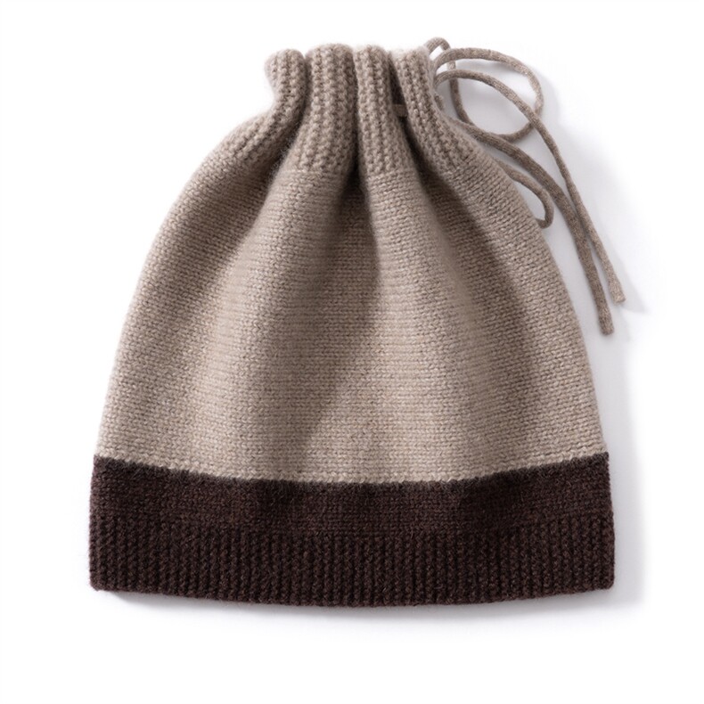 2025年秋季男女同款时尚百搭通勤简约休闲帽子围巾一体，帽子，思琳羊绒