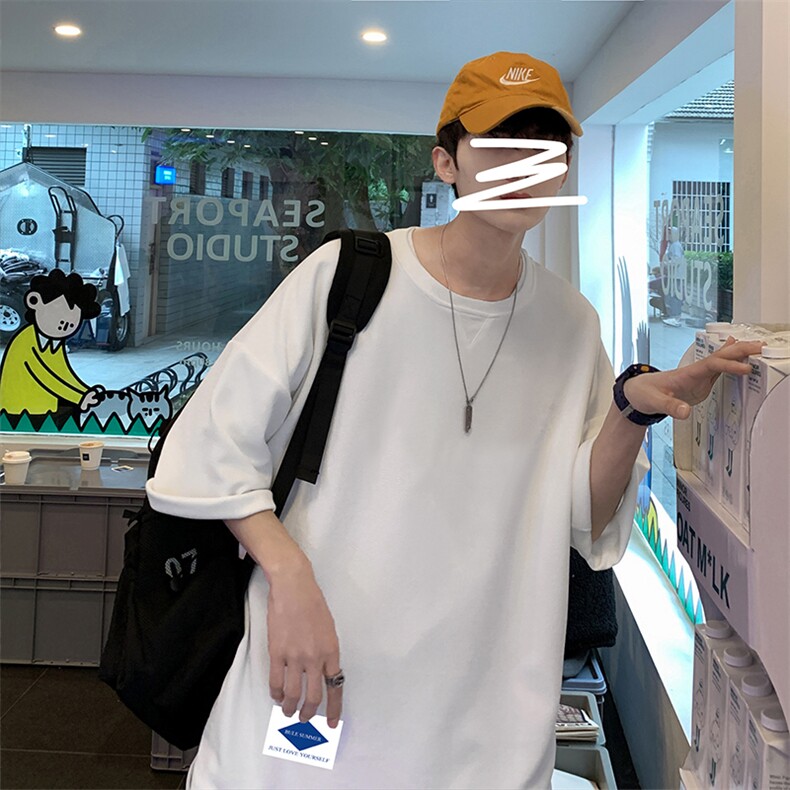 Q11061-P30春夏季七分袖t恤男大码五分袖男短袖中袖,男装T恤,电商A040