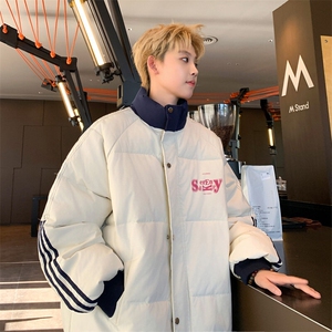 ！2025冬季新款男士立领撞色棉服情侣棉衣外套MY216特P80图片