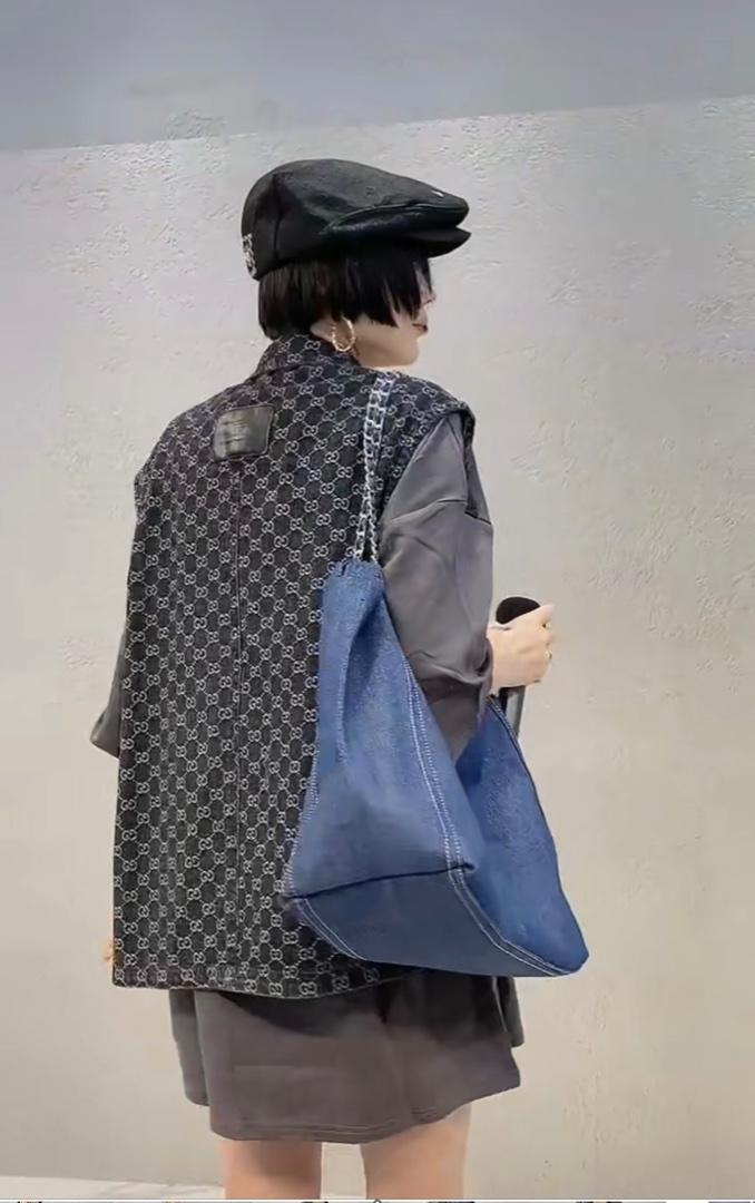 2022年春款欧韩气质潮牌牛仔马甲,女装马甲,L·H·X