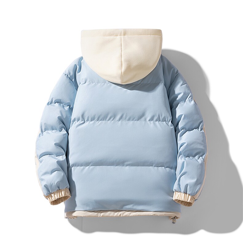 现货抖音得物供视频三防加厚羽绒假两件连帽棉衣外套棉服MY8082,男装棉衣,电商A486