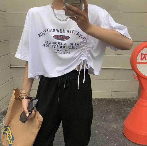 新款抽绳T，女装，镱锘