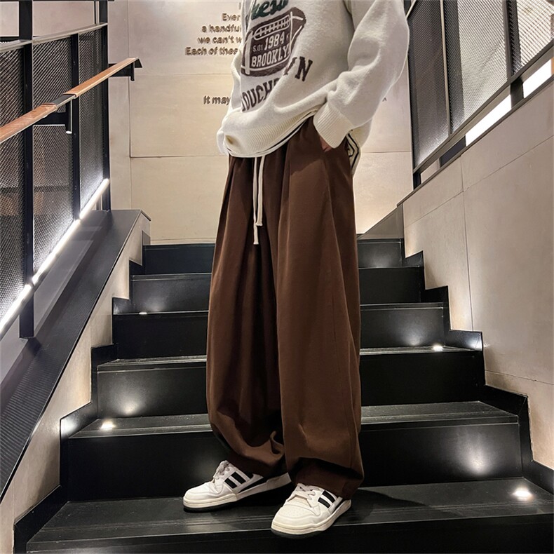 K903-P50 控68 棉 春季新款日系纯色宽松大码休闲裤男灯笼裤图片