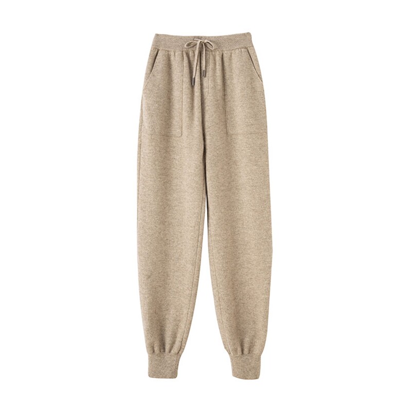 时尚男加厚保暖运动裤舒适百搭休闲长裤高腰显瘦束脚设计冬季，男装休闲裤，台绒羊绒