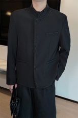 王嘉尔同款重工立领铆钉小香风夹克设计痞帅西服外套男JK2336P150，男装夹克，电商B267